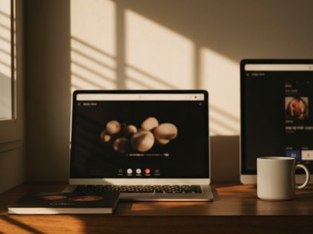 컴퓨터 자격증 교재와 노트북이 놓인 책상 위에 필기도구와 노트가 펼쳐져 있는 모습