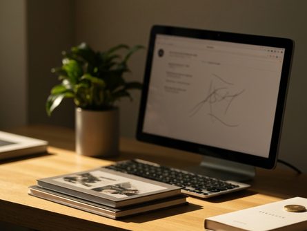 나무 책상 위에 놓인 졸업증명서, 주민등록초본, 신분증, 도장과 검은색 볼펜