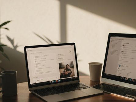 두꺼운 교재와 노트, 연필이 놓인 나무 책상 위에 학점은행제 안내 팜플렛과 실습 일지가 펼쳐진 모습