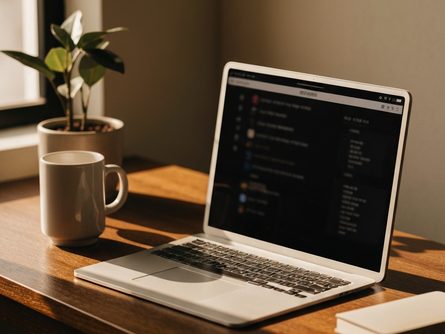 나무 책상 위에 놓인 여러 권의 교재와 노트, 형광펜, 포스트잇