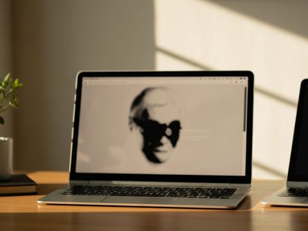 손으로 잡은 부동산 중개 계약서와 볼펜, 흐릿한 사무실 배경