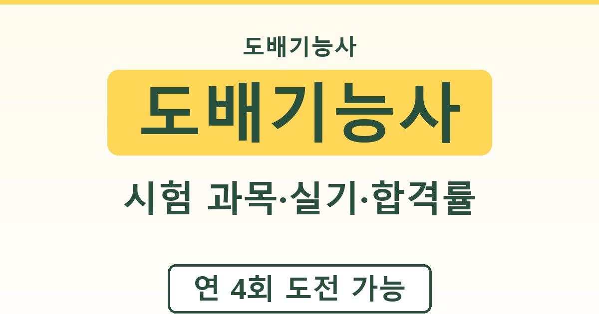 도배기능사 - 시험 과목·실기·합격률 안내