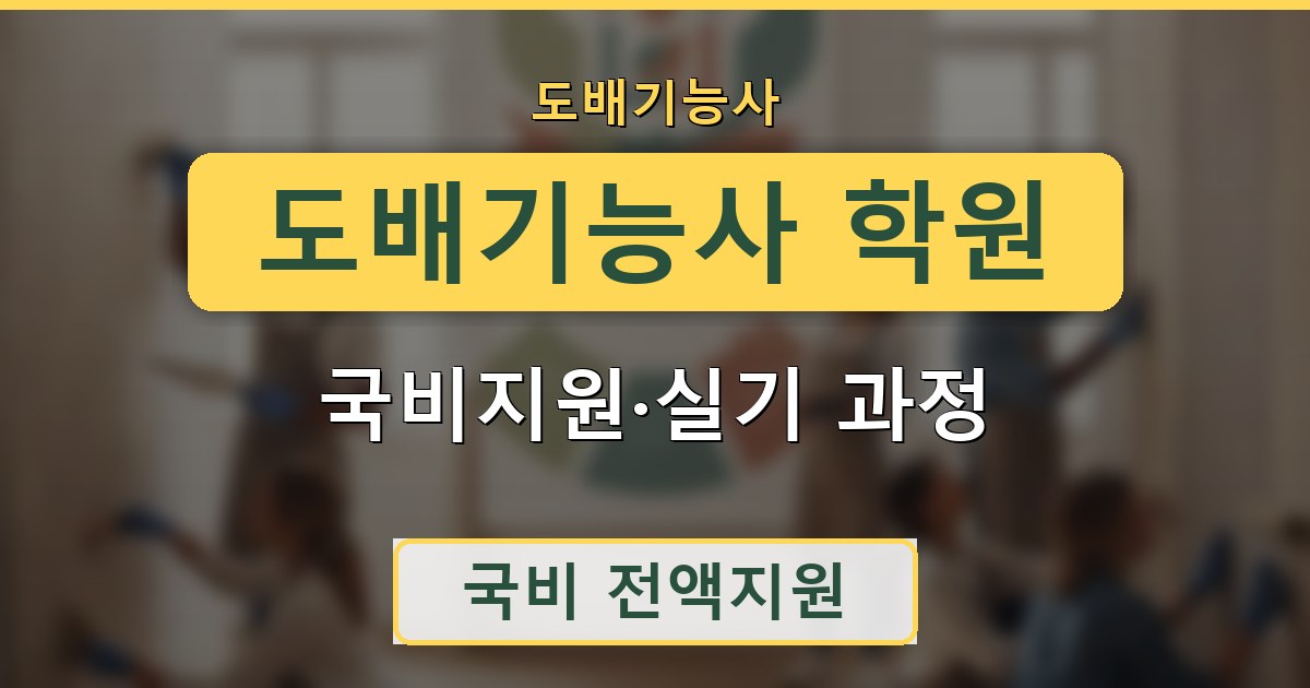 도배기능사 학원 - 국비지원·실기 과정 안내